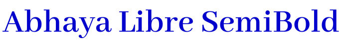 Abhaya Libre SemiBold フォント